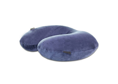 oreiller gonflable de bleu d'oreiller de cou d'avion d'oreiller de voiture de forme extérieure du produit U fournisseur