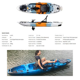 Kayak 10FT pour des adultes, longue durée de pêche Seat de pédale matérielle de LLDPE petit fournisseur