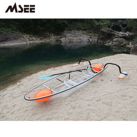 Bateau de fond en verre adapté aux besoins du client, canoë durable de kayak de fibre de verre de polycarbonate fournisseur
