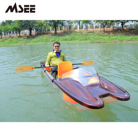 Kayak transparent de croisière de kayak en verre de polycarbonate avec deux Seat librement fournisseur